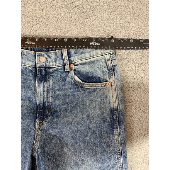 GAP Women’s Vintage Flare High Rise Unique Blue Wash Distress Jeans 30 / 10R - Picture 3 of 13